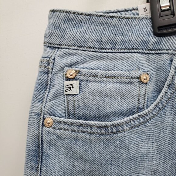 Seven7 90's Straight Jean Women's Light Wash High Rise Relaxed Denim NWT Size 12 - Picture 2 of 8